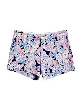 Lilly Pulitzer Callahan Knit‎ Shorts Women's 4 US Seashell Print 5” Inseam